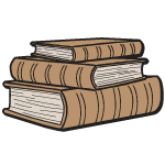 Book pile illustration