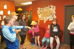 Birthday party asking questions before escape room