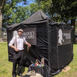 Sherlock's Escapes Pop up escape room at Skeleton Park Arts Festival